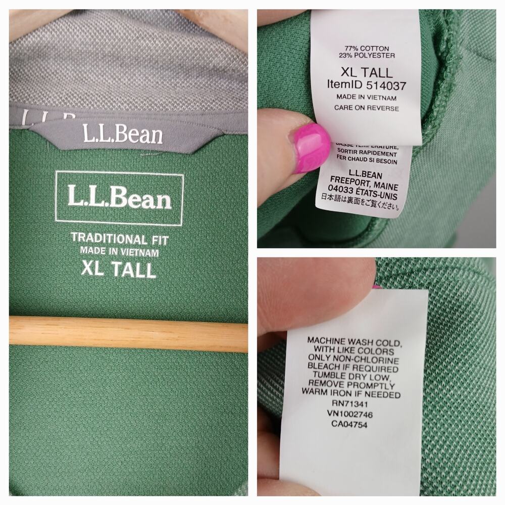 L.L. Bean Men's Green Pullover Shirt - Picture 4 of 4